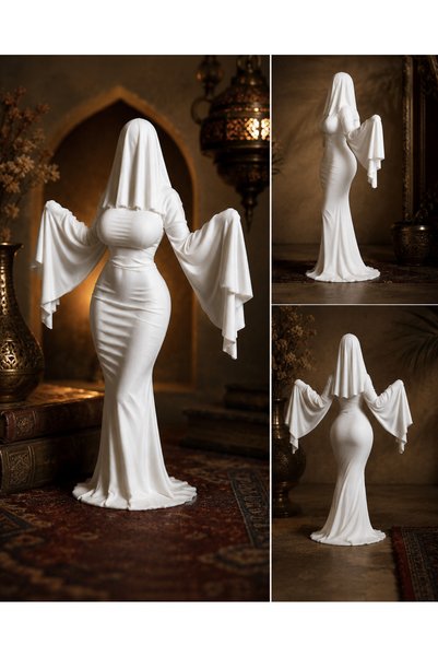 Figür Dünyası Miniş Oyuncaklar Ghost girl 3 d oyuncak figür masaüstü dekorasy...