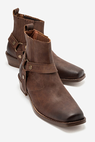 by selvi Lukka Shoes Bert Men's Tan Nubuck Cowboy Dallas Western Boots with R...