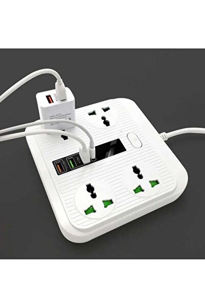 Earldom Type-C PD Smart Universal Socket 40W Power Strip 3 USB Charger Ports ...