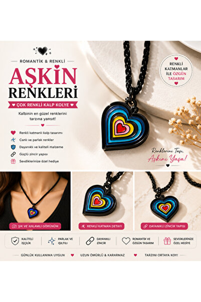 FG KONNİCHİWA Women Men Steel Clamshell Heart Pendant Steel Chain Twist Chain...