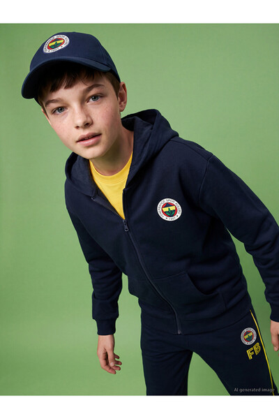 LC Waikiki Fenerbahçe licensed boys' zip-up sweatshirt