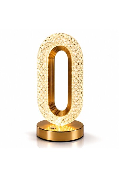 Generic Lampă de masă LED din cristal, Design oval elegant, 3 moduri de ilumi...