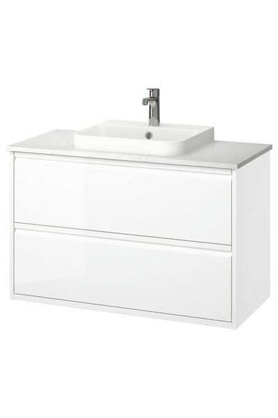IKEA Modern Beyaz Banyo Dolabı 102x49 - Şık Banyo Aksesuarı
