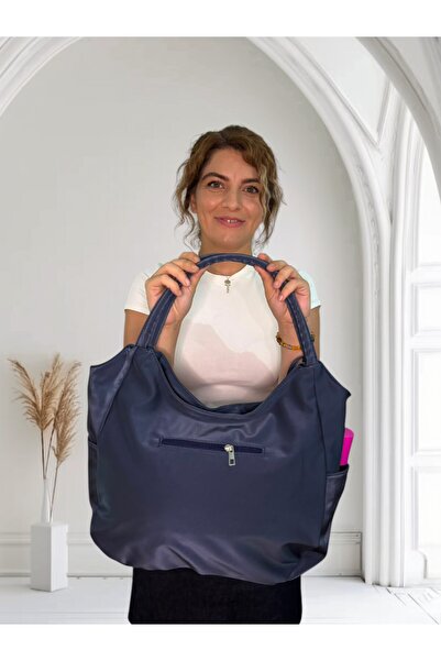Meryliva Bags Kadın Günlük Omuz Çantası – Lacivert Geniş Model Üniversite Öğr...