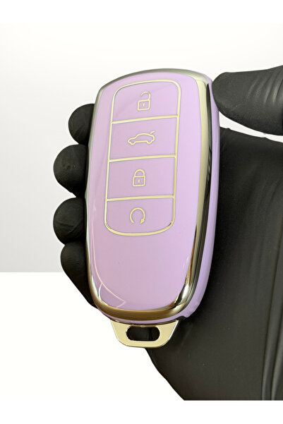 LUXE AKSESUAR Chery Tiggo 8 - 7 - 5 Moda Plus 4-Button Silicone Key Protectio...