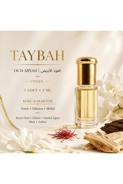 Oud Abyad Beyaz Oud Unisex Parfüm Esansı 3 ml Roll-On Safran Misk Amber