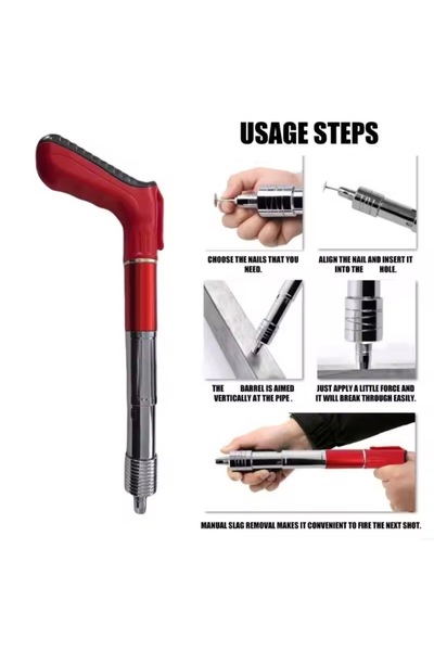 Generic Brand Professional All-Steel Mini Ceiling Fixing Tool – Integrated Pneumatic Nail & Staple Gun