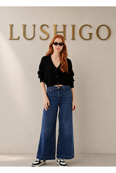 LUSHİGO Regular Fit V-Neck Thessaloniki Knitwear Cardigan Md03782