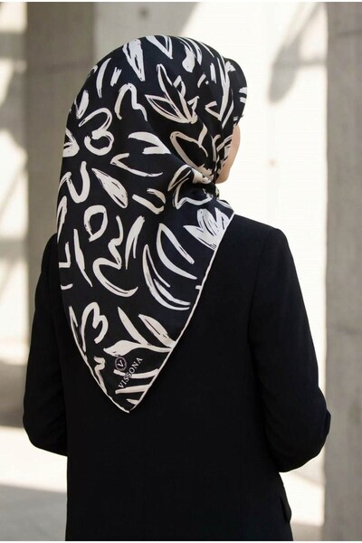 Vissona Tivil Silk Scarf 60337 - 0001 - 0003 Abstract Pattern