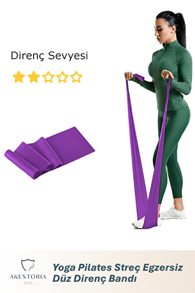 Akestoria Med Yoga Elastic Bands, Yoga Pilates Stretch Long Exercise Flat Res...