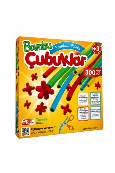 kumkumticaret 5462 Bamboo Sticks - 300 Pieces / +3 Years