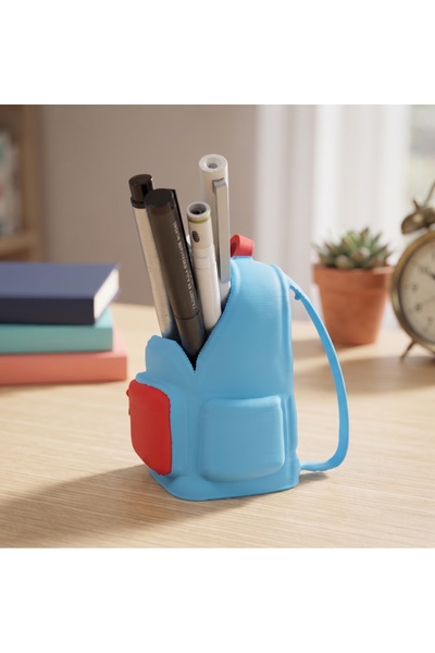J&K Dizayn Your Study Desk's Favorite Companion: 3D Printed Backpack Design Pen Holder!