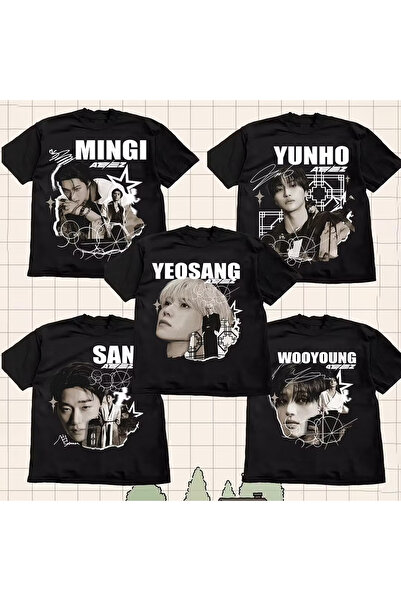 Mercher Club Ateez World Tour Members Golden Hour Team Member Merch T-Shirt L...