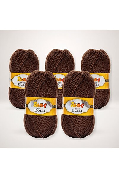 Tunç Super Dolly Booties Yarn 5-Pack 500 Gr - Brown 217