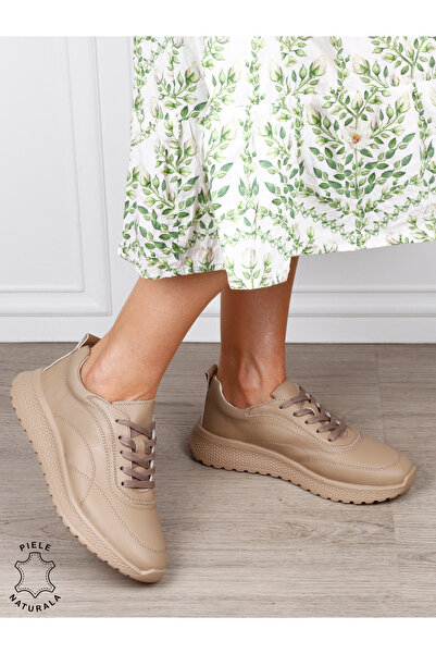 ANGEL BLUE Pantofi casual din piele naturală pentru un stil autentic 1816 beige