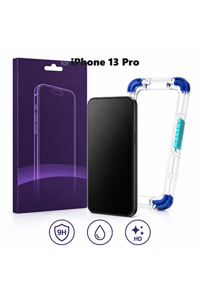 vıonex Γυάλινη Μεμβράνη για iPhone 13 Pro, ΑΥΤΟΜΑΤΗ ΕΓΚΑΤΑΣΤΑΣΗ με κιτ Instan...