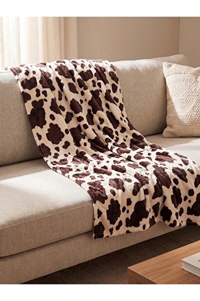 LC Waikiki Mixed Cow Pattern Tv Blanket (W6)