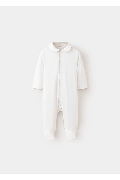 MANGO Baby Kontrast şeritli tulum pijama