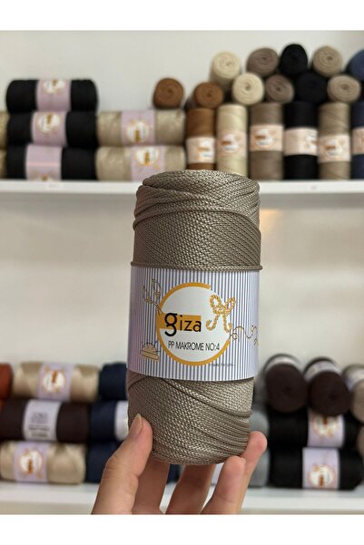 Makrome İp / Çanta, Runner & Amerikan Servis Örgü İpi No:4mm Vizon