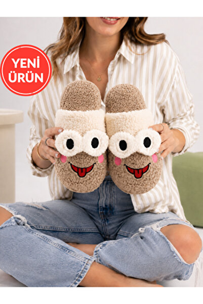 STOCON Women's Plush Home Slippers with Frog Figure, Winter Warm Closed-Toe S...