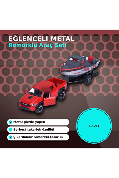 Mercansa مجموعة ألعاب سيارات معدنية بهيكل معدني مع مقطورة - نماذج شاحنة سحب و...