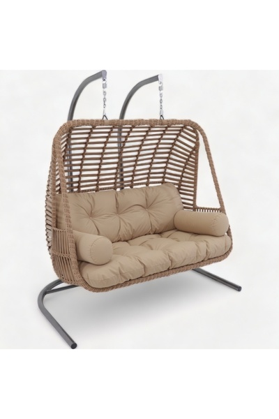 MONALİN HOME GARDEN Kudüs Classic Rattan Kapuçino El Örgüsü Bahçe & Balkon & ...