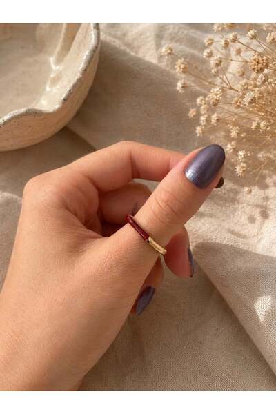 nunu takı Brown Gold Thin Ring