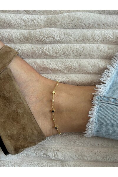 nunu takı Gold Anklet with Star and Doric Elements