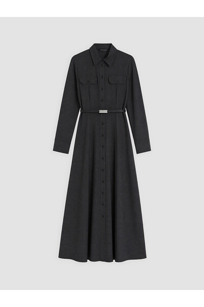 LC Waikiki LCW Modest Kemerli Gömlek Elbise