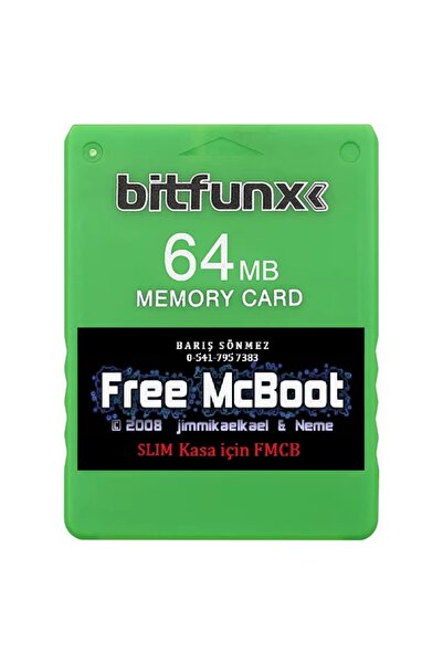 İNCE KASA PS2'LER İÇİN 64MB FMCB v1.966 YÜKLÜ TÜRKÇE ARABİRİMLİ HAFIZA KARTI.