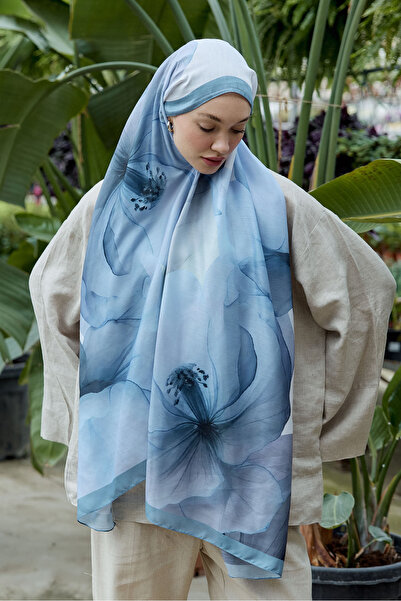 A/F fezah prive Garden Of Grace Desen Şal İndigo