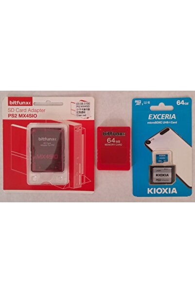 KALIN KASA PS2 İÇİN 3in1 20 OYUN HEDİYELİ 64GB’LIK MİCROSD HAFIZA KARTI İÇEREN MX4SIO'LU OYUN SETİ