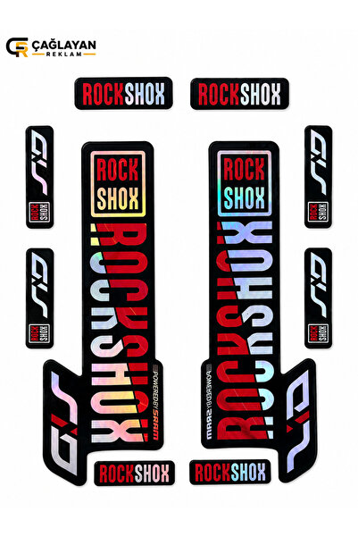 Çağlayan Reklam RockShox Maşa Sticker | Bisiklet Ön Çatal Stickerı | 10 PARÇA...