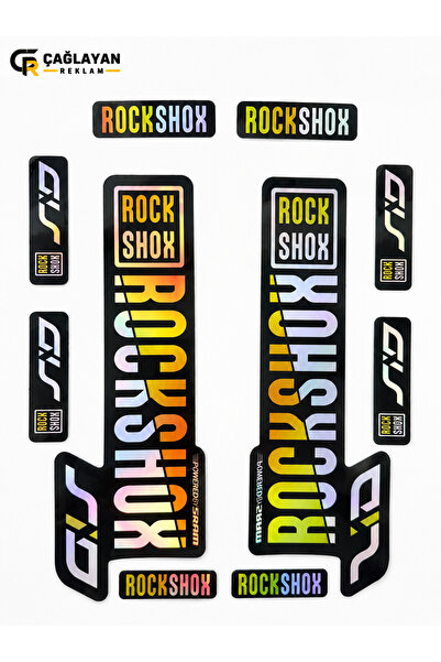 Çağlayan Reklam RockShox Maşa Sticker | Bisiklet Ön Çatal Stickerı | 10 PARÇA...