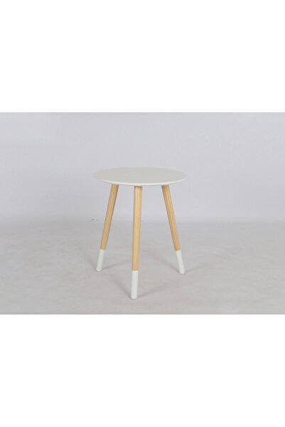 Generic Brand Modern Side Table – White and Wood