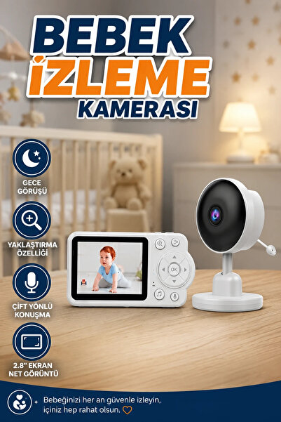canrodi WiFi’siz Gece Görüşlü Yakınlaştırmalı Bebek İzleme Kamerası Çift Yönl...