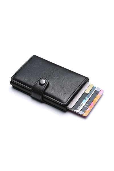 choice2 Black Rfid Carbon Fiber Holder Wallet Men Smart Bank Cardholder Case ...