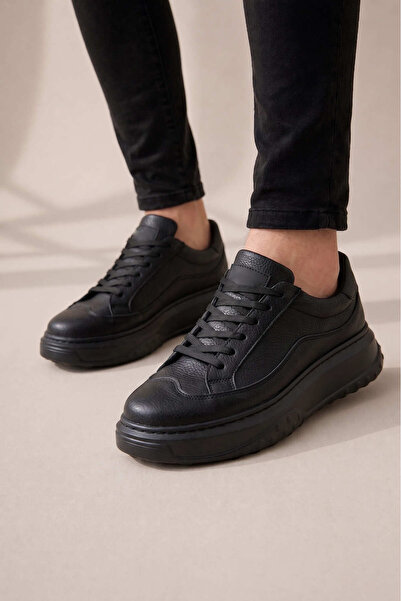 Zapatos JY507 Dara Lace-up Leather Ανδρικά Casual Sneaker Παπούτσια CST Μαύρα
