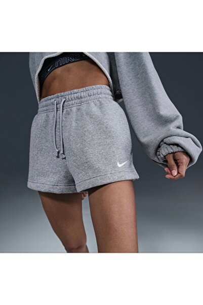 Nike Phoenix Fleece MR Short Kadın Gri Şort-KUZEY SPORT