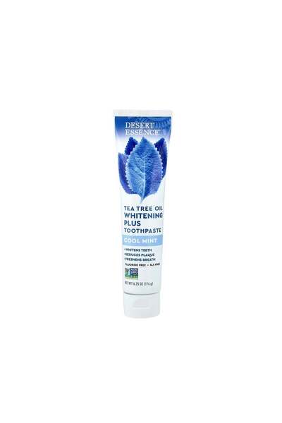 Desert Essence Desert Tea Tree Oil Whitening Plus Toothpaste, Cool Mint - 6.2...