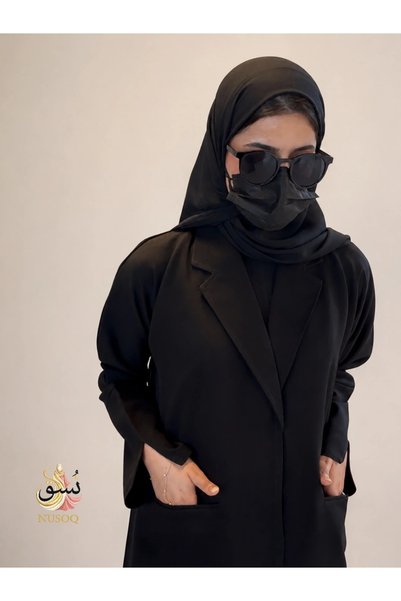 nosouq عبايه الريم | عباية كوت من الكتان الواقف