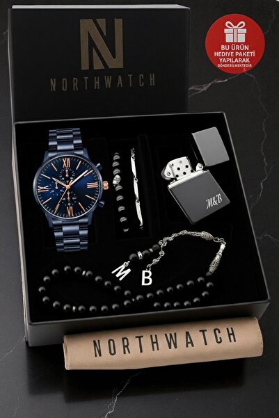 Northwatch Kişiye Özel Erkek Saat Bileklik Seti – Tasarım Sevgililer Günü Hed...