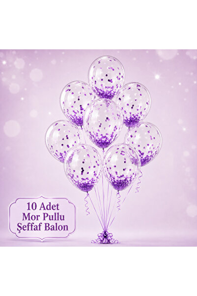 Doğasüs Şeffaf Balon Pullu 10 lu Balon Demeti