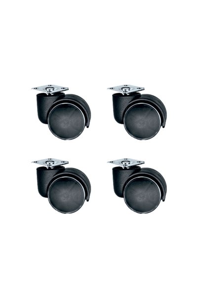 ForWhat 4Pcs 50mm Caster Wheels Set with Plastic Plate for Office Home Office...