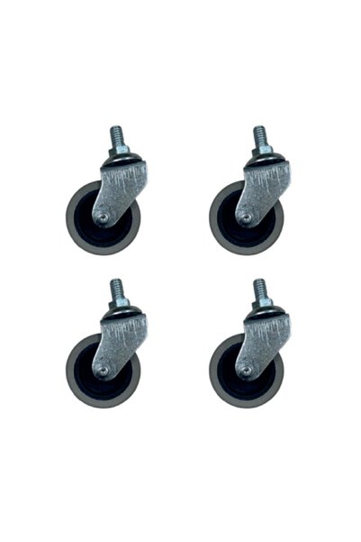 ForWhat 4Pcs 20X50 Gray Furç Screw Ball Caster Set for Office Home Office Fur...