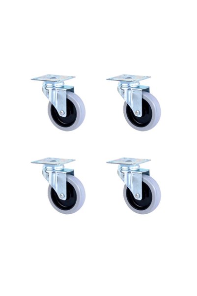 ForWhat 4Pcs 20X75 Black Grey Ball Caster Set with Table Top for Office Home ...