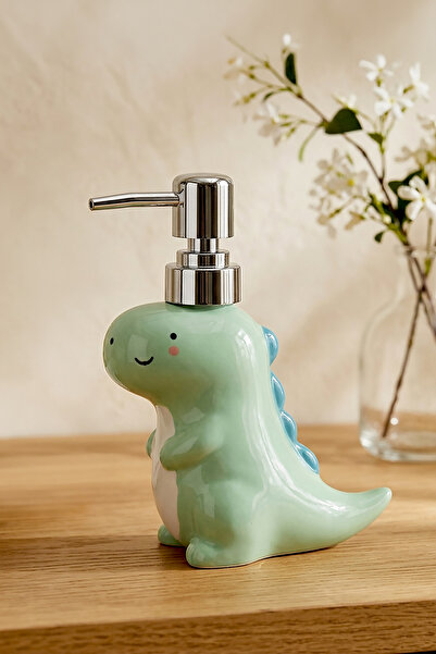 Kitchen Life 350 ml Countertop Ceramic Zumi Liquid Soap Dispenser and Deterge...