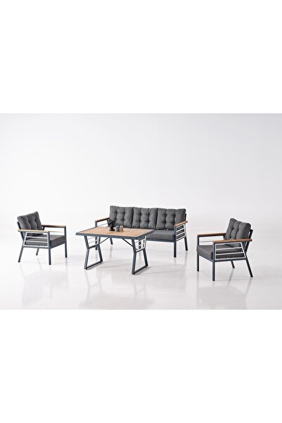 PAFFİA GARDEN PRAGA 3+1+1+MASA METAL BAHÇE MOBİLYASI TAKIMI