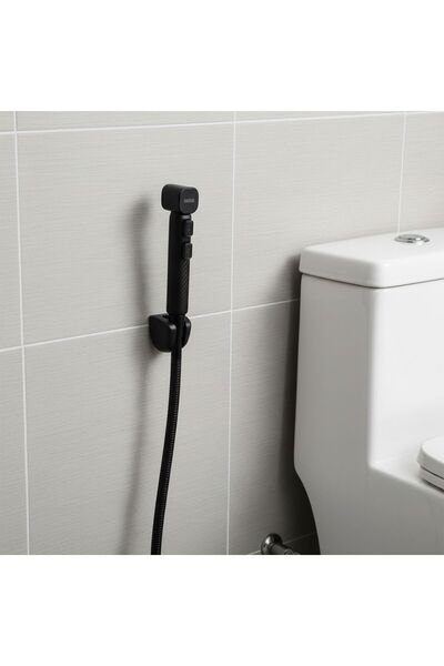 Milano Pelican Shattaf Matt Black 3-Year , Handheld Bidet Spray Set For Bathr...