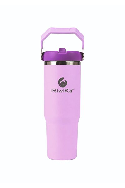 RiwiKa 0.89 Lt 30 Oz Pipetli Sızdırmaz Kapaklı Paslanmaz Çelik Termos